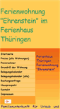 Mobile Screenshot of ehrenstein.ferienhaus-ohrdruf.de