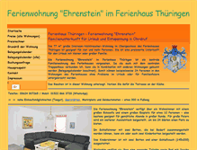 Tablet Screenshot of ehrenstein.ferienhaus-ohrdruf.de